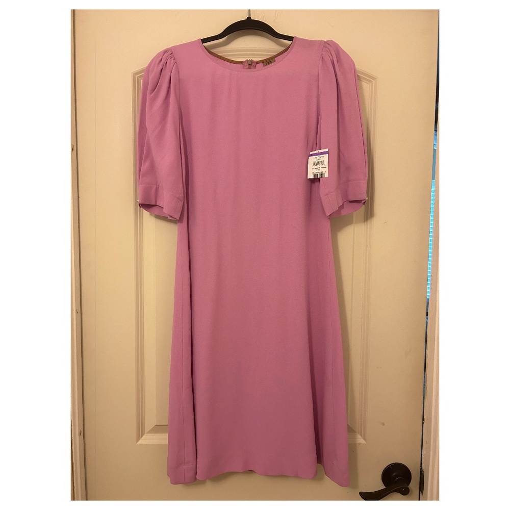 Hugo Boss Dawena Puff Sleeve A-line Dress In Pink SZ US 2 MSRP $495 New
